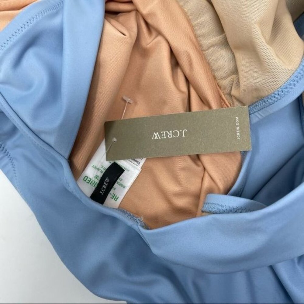 J. Crew V Neck One Piece Swimsuit Blue Mist NWT - Picture 7 of 7